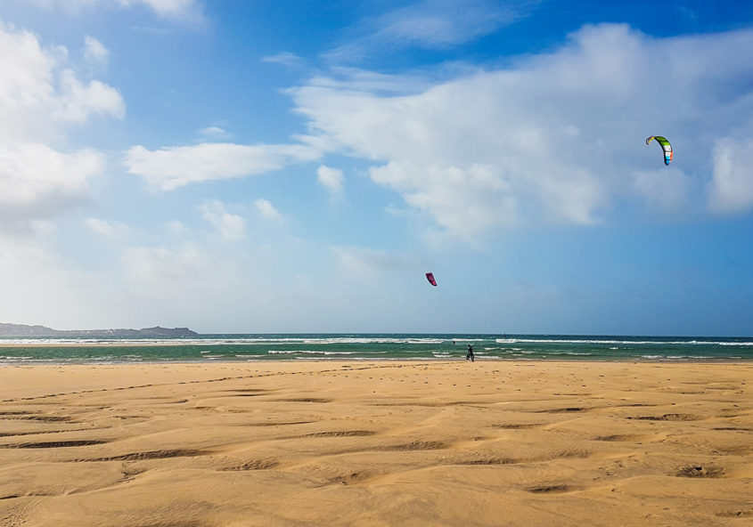 Kitesurfing in England