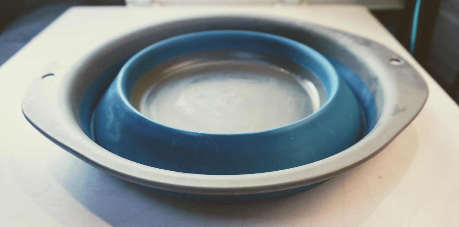 gefaltete Schale flach